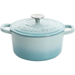 CROCK-POT Artisan Round Enameled Cast Iron Dutch Oven, 3-Quart, Aqua