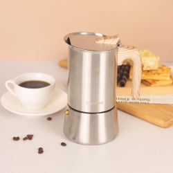 SIVAPHE Stainless Steel Stovetop Espresso Strong Coffee Maker Induction Moka Pot 9 Cup / 450Ml