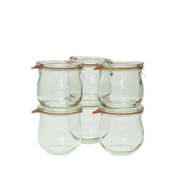 WECK 746 1/5 Liter Tulip Jar, 12.5 OZ - Set Of 6
