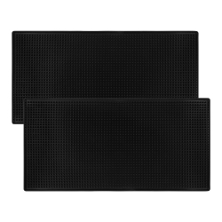 ZHL 2 Pack Heavy-Duty Bar Mat Pad Pvc Rubber Dish Drying Spill Matting for Ktv Bar Glass Home (L:24"x 12")