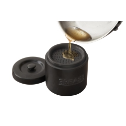 FOX RUN 48764 Ceramic Grease Container 4-Cup In Black