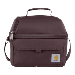 CARHARTT 12 Can Two Compartment Lunch Box | Durable, Fully-Insulated Lunch Bag for Women & Men, Large Lunchbox (Port)