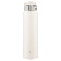 ZOJIRUSHI Sm-Sf60-Wm Water Bottle, Direct Drinking, One-Touch Opening, Stainless Steel Mug, 20.3 Fl OZ (600 Ml), Pale