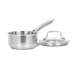 CUISINART 4-Qt (3.8 L) Stainless Steel Saucepan With Cover, Cool Grip Handles (7Hg194-20Ec)
