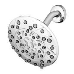 WATERPIK Rainfall 6 Setting Wall Mount Showerhead - With Powerpulse Massage, Chrome