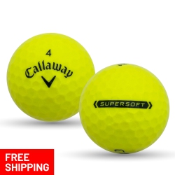 MULLIGAN GOLF BALLS 60 Callaway Supersoft 5A Recycled Used Golf Balls In Yellow
