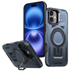 XCRS Shield Case Magsafe Cover, Camera Invisible Bracket Stand Case for Apple Iphone 16 (6.1 Inch) 2024