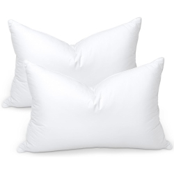 ZIBROGES Goose Feather Bed Sleeping, Hotel Down Pillows Queen Size, 2 Count