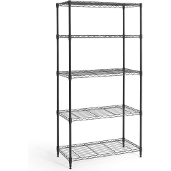 CAPHAUS Heavy-Duty Adjustable Height Wire Shelving Unit, Wire Rack Shelving, Metal Steel Storage Shelves, Garage Shelving Storage Organizer, Utility