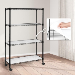 CAPHAUS Nsf Heavy Duty Wire Shelving W/wheels, Leveling Feet & Liners, Storage Metal Shelf, Garage Shelving Storage, Utility Wire Rack Storage