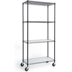 CAPHAUS Nsf Commercial Grade Heavy Duty Wire Shelving W/wheels, Leveling Feet & Liners, Storage Metal Shelf, Garage Shelving Storage, Utility Wire