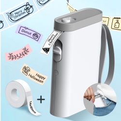 NELKO Label Maker Machine With Tape, P21 Bluetooth Label Printer, Wireless Mini Label Makers With Multiple Templates for Organizing Office Home