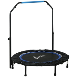 SOOZIER 40" Foldable Rebounder Trampoline for Adult, Mini Trampoline Indoor And Outdoor \w 4 Level Adjustable U-Shaped Foam Handle, Quiet And Safe