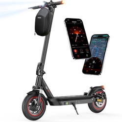 ISCOOTER I10 Foldable Commuting Electric Scooter for Adults (650W Power/ 45 Km Range/ 40 Km/h Top Speed - 10" Pneumatic Tires - Free Bag - Ul 2272