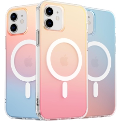 ORNARTO Magnetic Case for Iphone 11 Compatible \w Magsafe, Holographic Iridescent Cover, Shockproof Protective Rainbow Phone Case Magnetic for Iphone