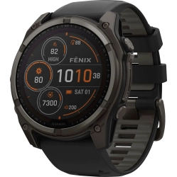 GARMIN Refurbished (Excellent) - Fēnix 8 Solar Sapphire Gps Smartwatch 51MM Fiber-Reinforced Polymer - Carbon In Gray