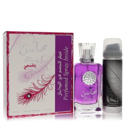 LATTAFA Mahasin Crystal Violet By for Women - 2 PC Gift Set 3.4OZ Edp Spray, 1.7OZ Perfumed Spray