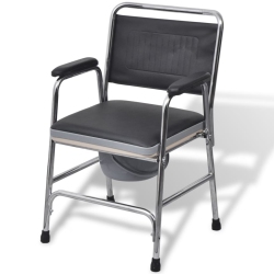 VIDAXL Commode Chair Steel In Black