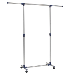 VIDAXL Adjustable Clothes Rack Stainless Steel 165X44X150 Cm In Silver