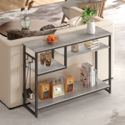 BESTIER 39.4" Console Table for Entryway With 4 Tier Storage Shelves