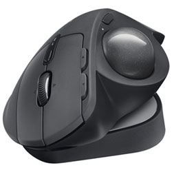 Logitech MX Ergo S Plus Advanced Ergonomic 2048 DPI Wireless Trackball Mouse - Graphite
