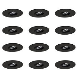 OCM 12 Pack Round 4 Inch Bronze Led Recessed Downlight – 4000K, Dimmable, Ic & Wet Location Rated, 36° Beam, 5-Year Warranty