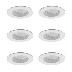 OCM 6 Inch Led Regressed Recessed Ceiling Downlight – 3000K Warm, Dimmable, Ic & Wet Location Rated, 50, 000-Hour Led Life, 5-Year Warranty In White