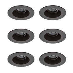 OCM 6 Pack Round 4 Inch Bronze Led Recessed Downlight – 3000K, Dimmable, Ic & Wet Location Rated, 36° Beam, 5-Year Warranty