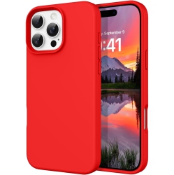 KROLEAR Liquid Silicone Case for Iphone 16 Pro Max, Silky Soft Touch Full-Body Protective Phone Case, Anti-Scratch Shockproof Cover \w Microfiber