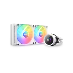 NZXT Kraken 240 RGB 240MM Aio Cpu Liquid Cooler, With 1.54" Lcd Display & RGB Fans, High-Performance Pump - 2 X F120 RGB Core Fans (White)