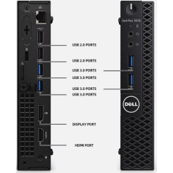 DELL Refurbished (Excellent) - Optiplex 5050 Micro PC (Intel I5-7600T / 16GB Ram / 512GB SSD / Windows 10 Pro / Wifi & Bluetooth) \w Keyboard And