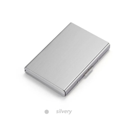 SUPERSHIELD 10 Card Slots Storage Box Driver License Storage Card Holder Stainless Steel Anti-Theft Brush Bank Credit Card Metal Card Bag - In Silver