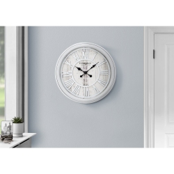 MONARCH SPECIALTIES I 9043 - Clocks, 20" Round, Wall Clock, Grey, Transitional