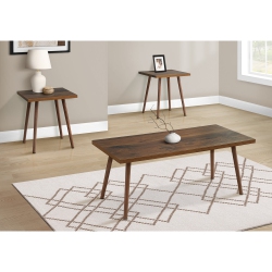 MONARCH SPECIALTIES I 7899P - Table Set, 3PCs Set, Accent, Coffee, End, Living Room, Dark Walnut, Contemporary, Modern