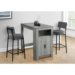 MONARCH SPECIALTIES I 1204 - Dining Table, 48" Rectangular, Counter Height, Kitchen, Small, Storage Laminate, Contemporary, Modern In Grey