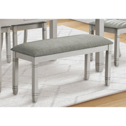 MONARCH SPECIALTIES I 1257 - Bench, 41" Rectangular, Kitchen, Dining Room, Entryway, Bedroom, Upholstered, Wood Solid Wood Fabric, Transitional
