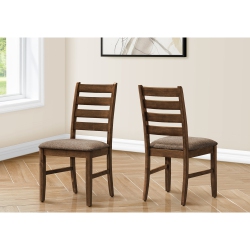 MONARCH SPECIALTIES I 1355 - Dining Chair, 38" Height, Dining Room, Kitchen, Set Of 2, Side, Upholstered Fabric, Antique Cherry, Transitional