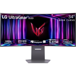LG Refurbished (Good) - Ultragear 34" 1440P Uwqhd 240Hz 0.03Ms Gtg Curved Oled Led G-Sync Freesync Gaming Monitor (34Gs95Qe-B) - In Black
