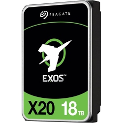 SEAGATE St18000Nm003D 18Tb Exos X20 SATA Hard Drive, 3.5" HDD, SATA 6GB/s, 7200Rpm, 256Mb Cache, 512E, 4.16Ms, Ncq