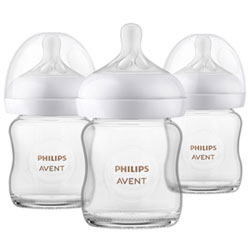 Philips Avent Glass Natural 4 oz. Baby Bottle Set - 3 Pack
