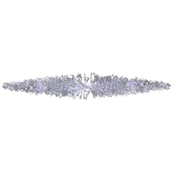 GKIBETHLEHEMLIGHTING Led Lighted Commercial Manhattan Lightspray Christmas Swag - 9' - In Silver