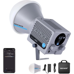 NEEWER - Hs60B Mini Video Light With App Control, 60W Handheld Portable Bi Color Cob Led Continuous Output Lighting