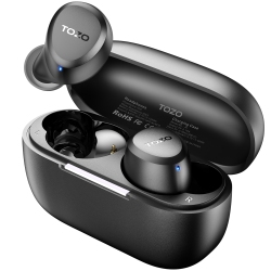 TOZO A1 Earbuds True Wireless Stereo Sound Bass 2 Mic for Ai Calls-Black