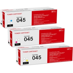 CANON 045 3-Color Cyan, Magenta And Toner Cartridge Set, for Color Imageclass Mf634CDw, Mf632CDw, Lbp612CDw Laser Printer In Yellow