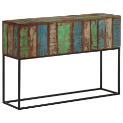 VIDAXL Console Table 110X30X75 Cm Solid Wood Reclaimed And Iron