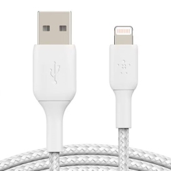 BELKIN Refurbished (Good) Boostcharge Braided 2M (6.6 Ft.) USB-A to Lightning Cable Caa002Bt2Mwh
