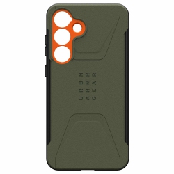 UAG Civilian Pro Rugged Case | Made for Galaxy S25+ | Olive Drab/orange