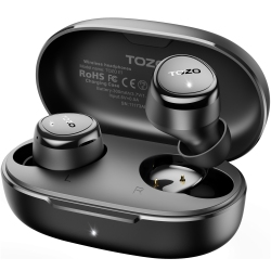 TOZO E1 In-Ear True Wireless Earbuds Bluetooth Stereo Sound Enc Calls Clearly Ipx6 Water Resistance-Black