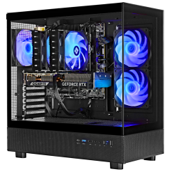 TECHNOIDINC. Technoid Glass Gaming PC – Geforce Rtx 5070 – Amd Ryzen 7 7700X – 32GB Ddr5 – 1Tb SSD – Ai Ready – Vr Compatible – Win 11 Home In Black