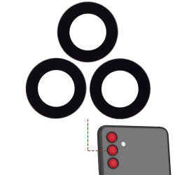 ESOURCE PARTS Premium Replacement Back Camera Lens With Adhesive for Samsung Galaxy A24 4G - 10 Pack